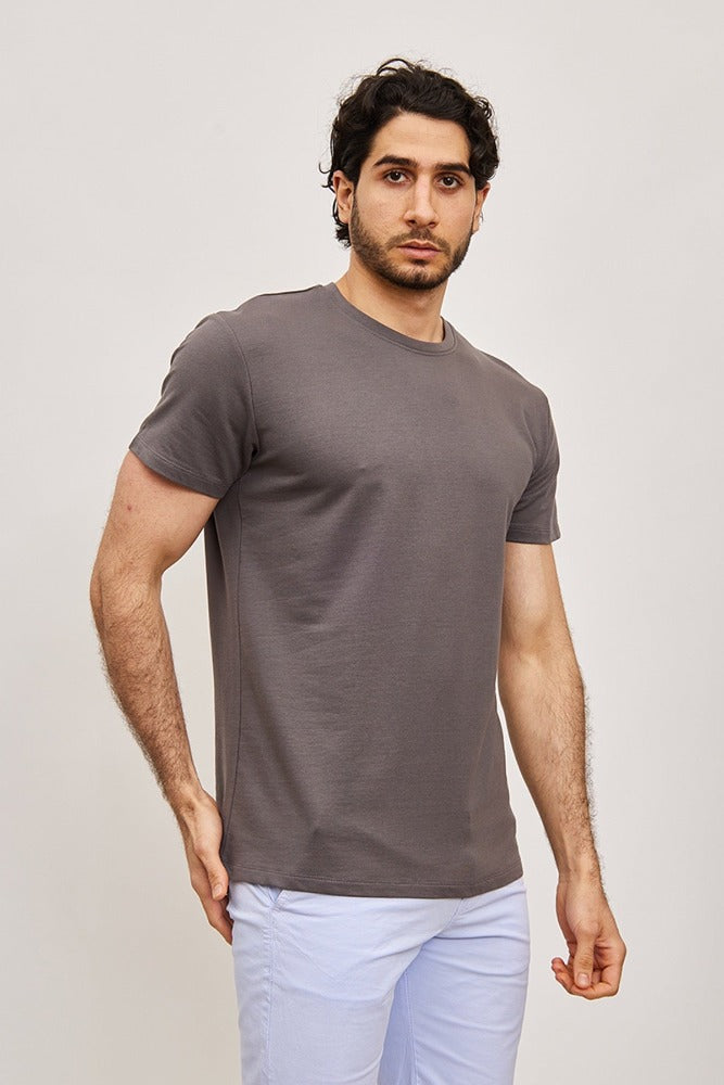 Tee shirt fashion gris homme