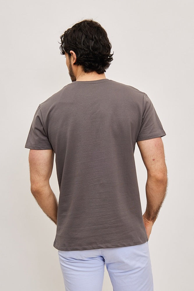 Tee shirt fashion gris homme