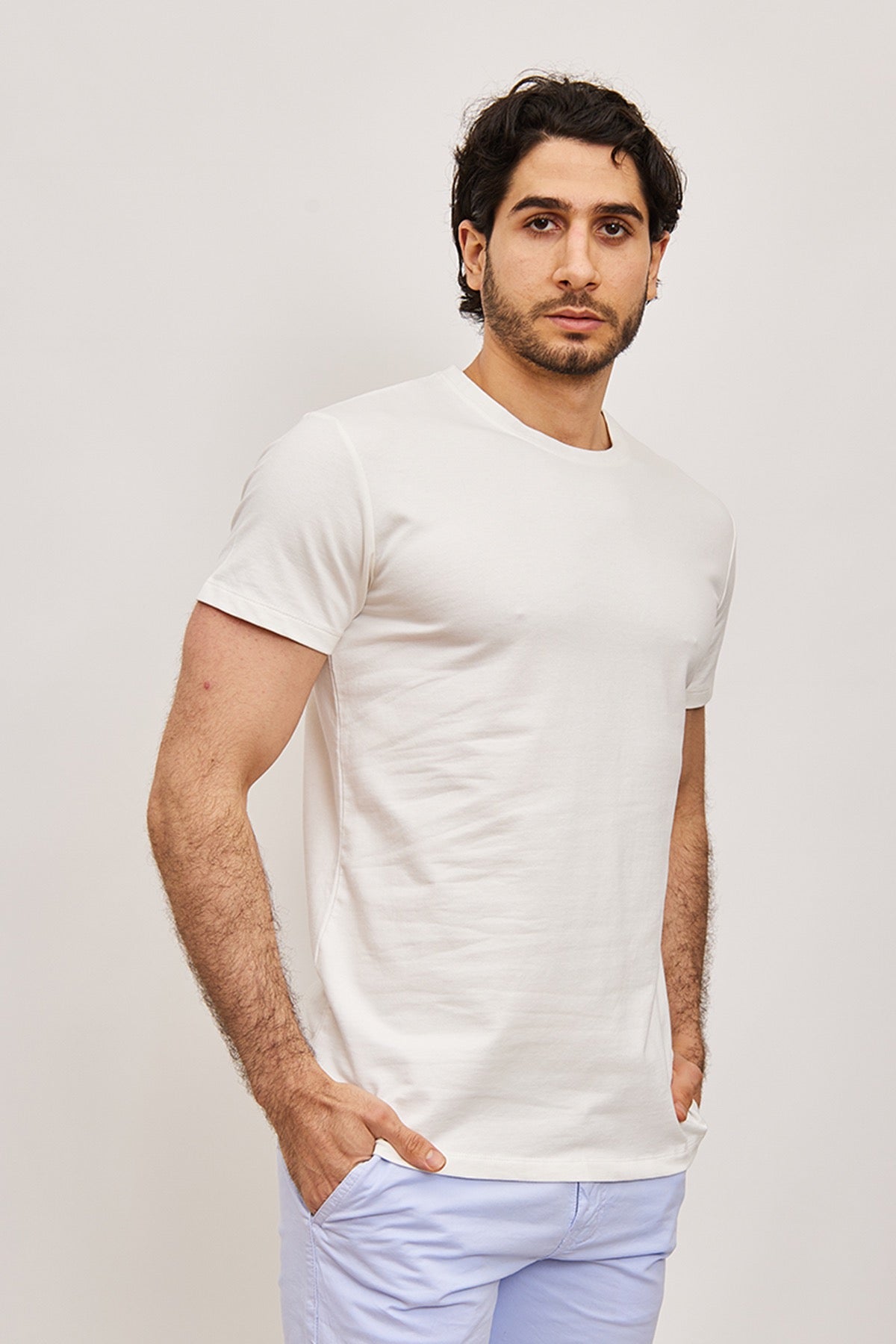 T-shirt manches courtes écru homme