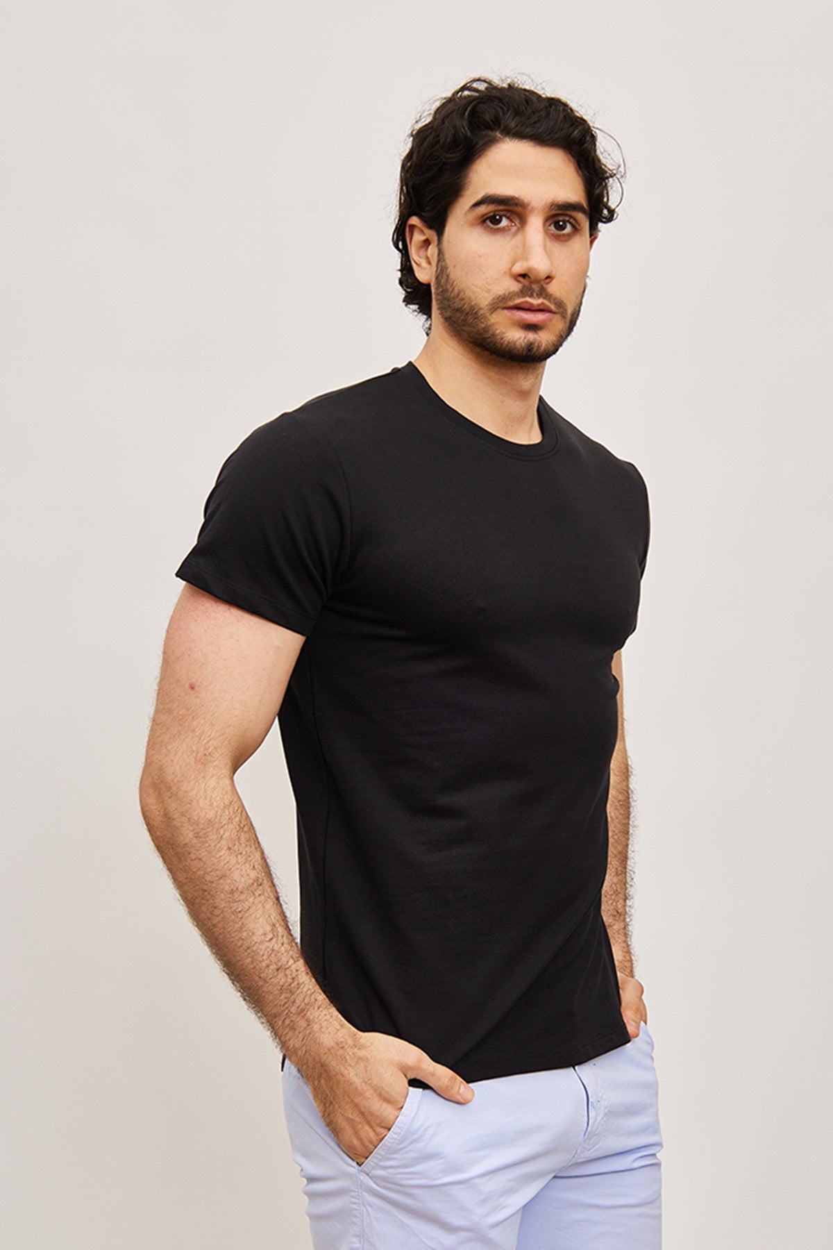 T-shirt manches courtes noir homme