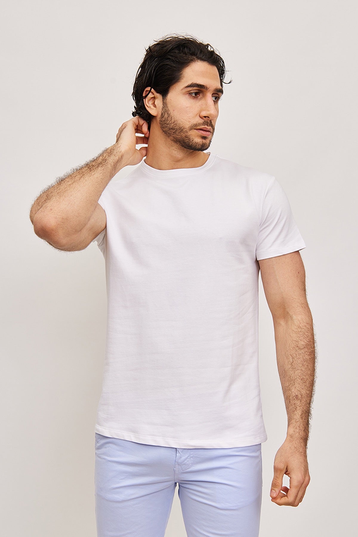 T-shirt manches courtes blanc homme