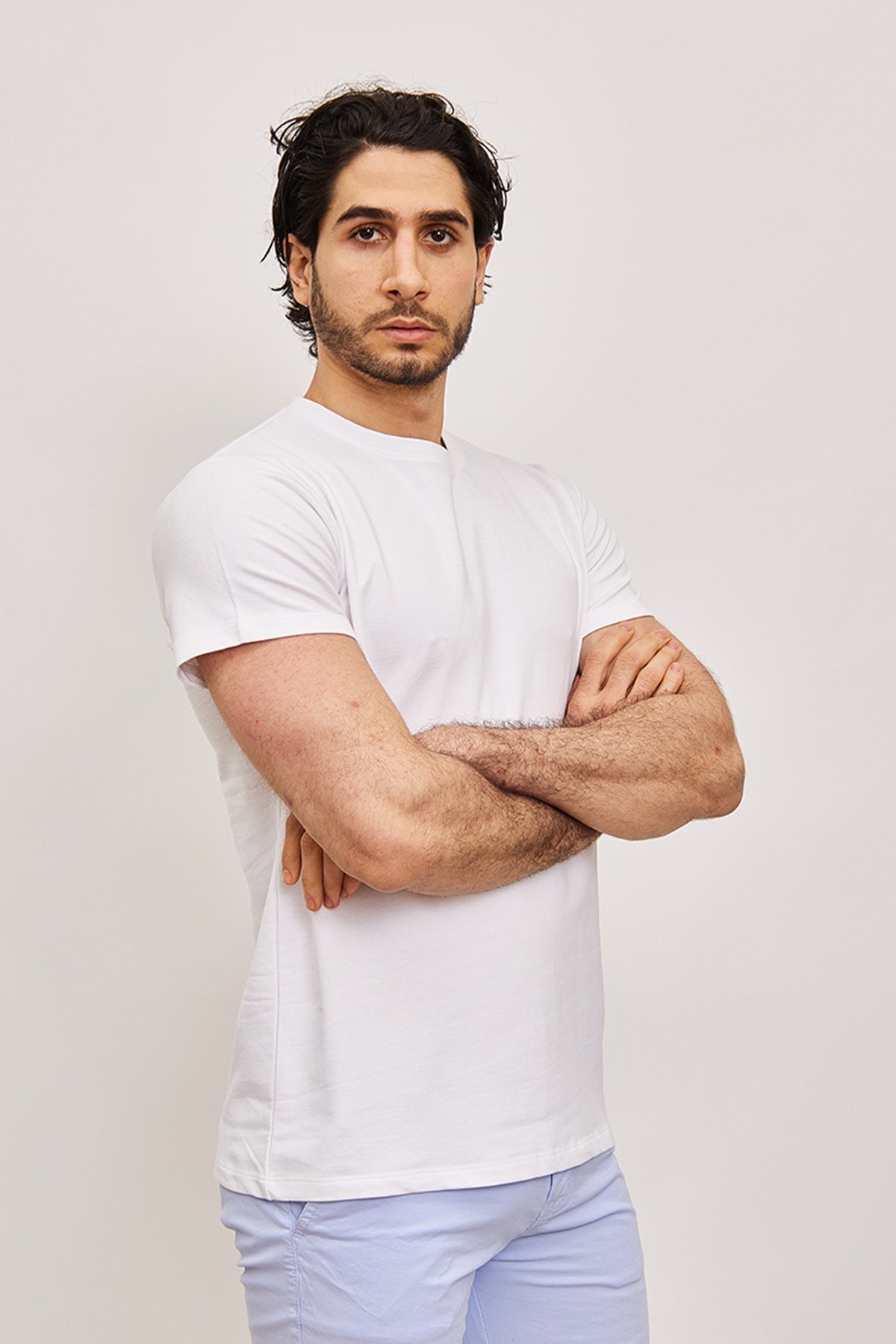 T-shirt manches courtes blanc homme