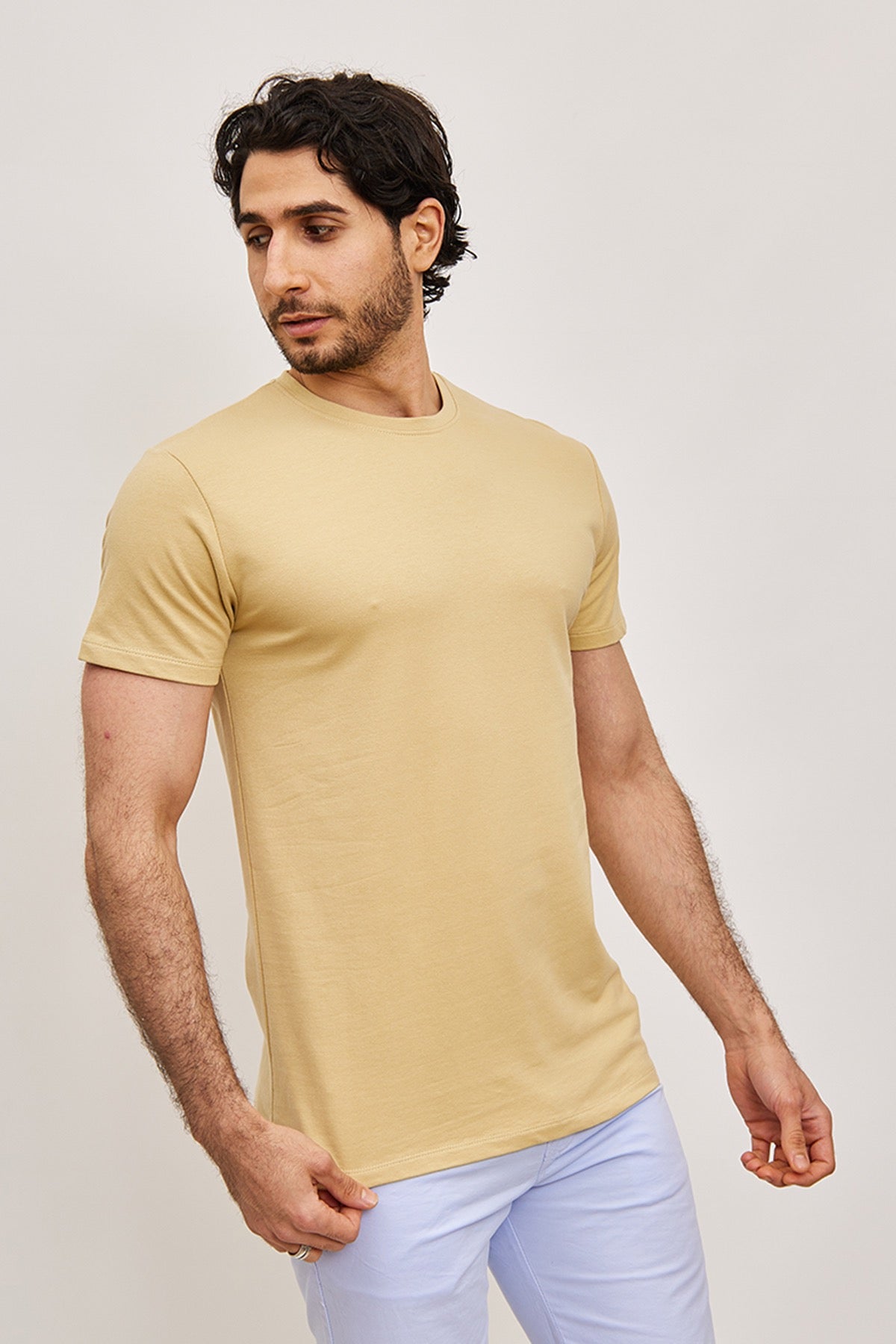 T-shirt manches courtes beige homme
