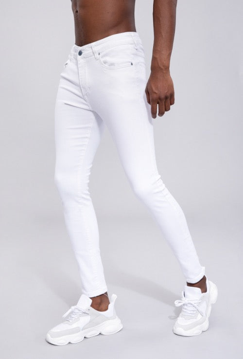 Pantalon jean skinny blanc fashion homme ilannfive