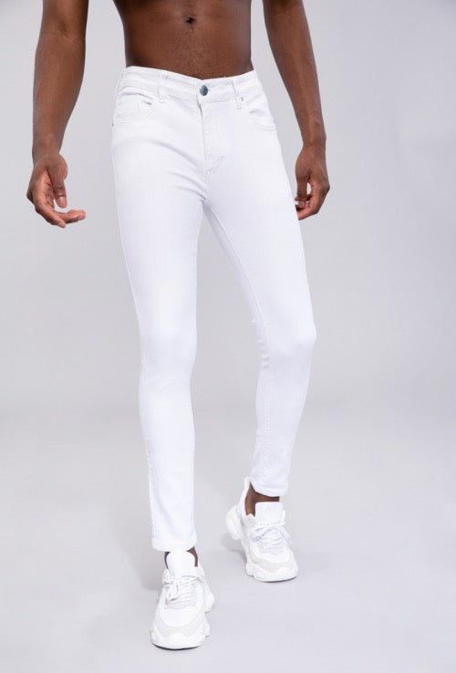 Pantalon jean skinny blanc fashion homme ilannfive