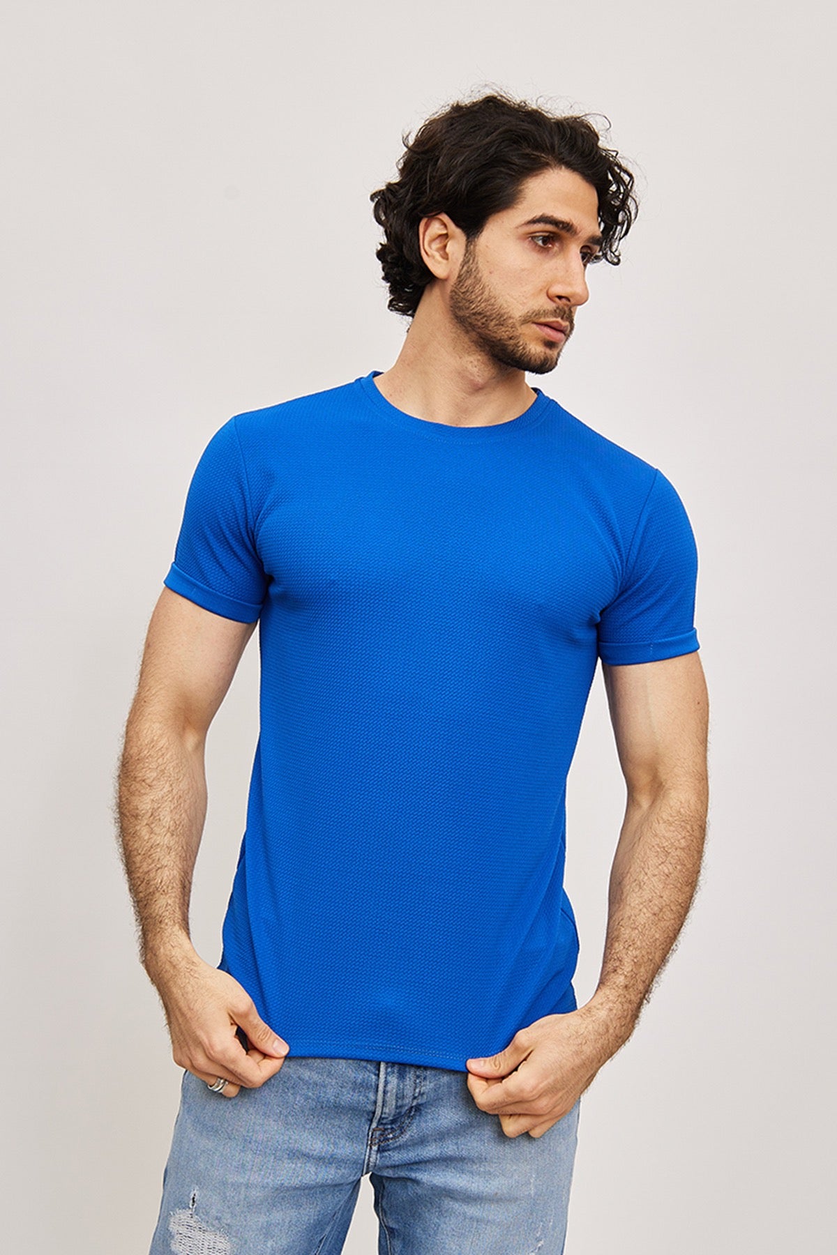 T-shirt manches courtes matière premium royal homme