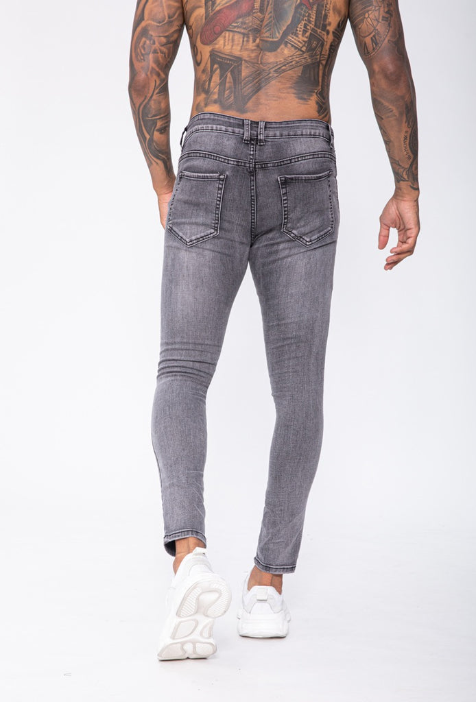 Pantalon jean skinny gris délavé homme fashion ilaanfive