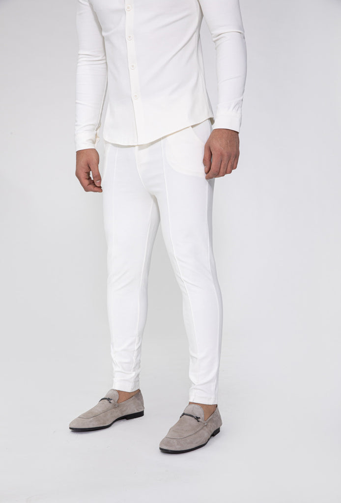 Pantalon habillé blanc fashion homme ilannfive