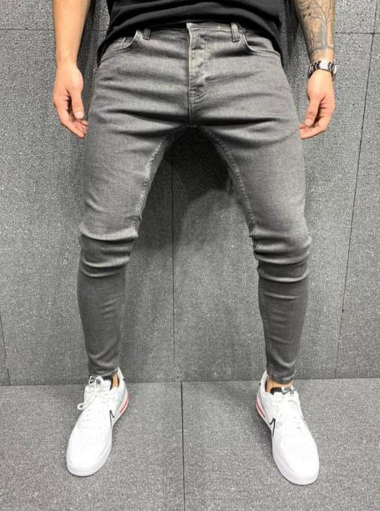 Jeans skinny gris classique homme ilannfive