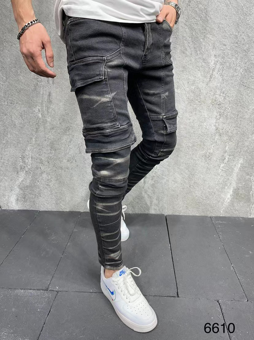 Jogger pant noir délavé fashion homme 2y premium