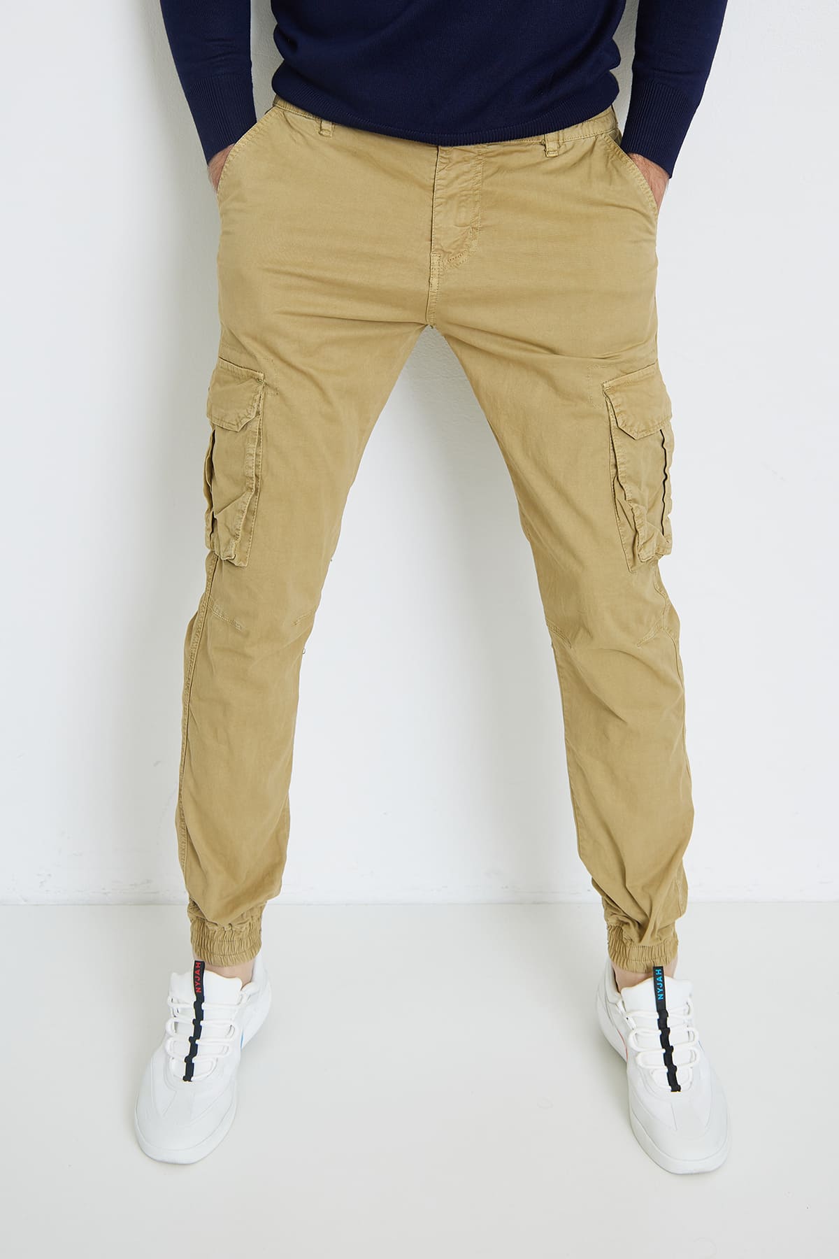 Pantalon cargo fashion beige homme