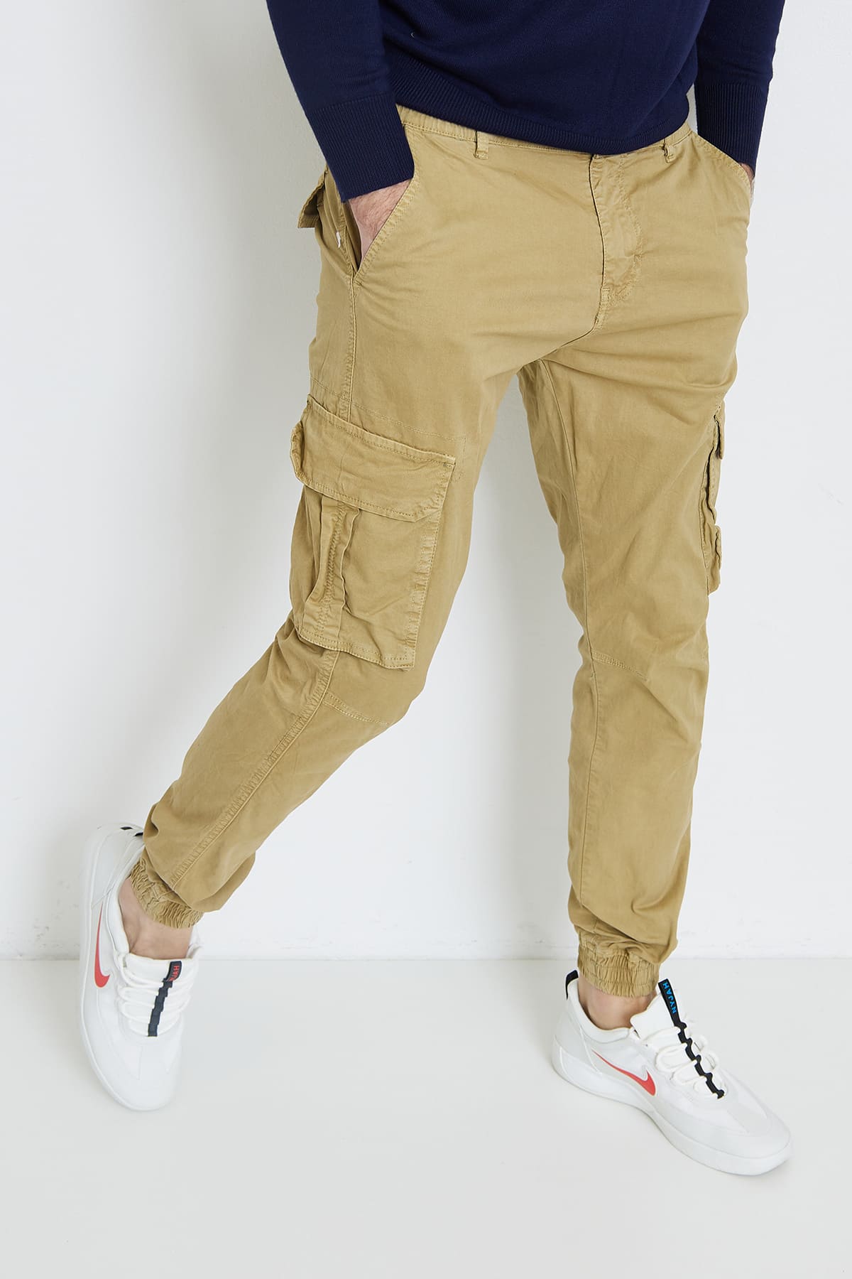 Pantalon cargo fashion beige homme