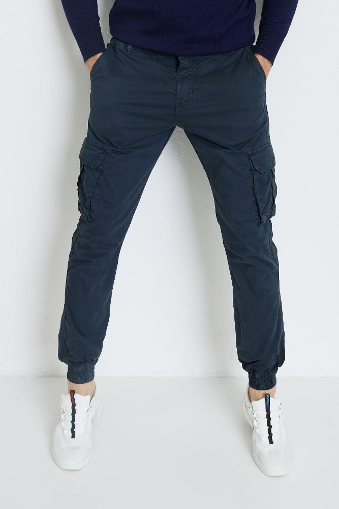 pantalon cargo bleu marine homme ilannfive