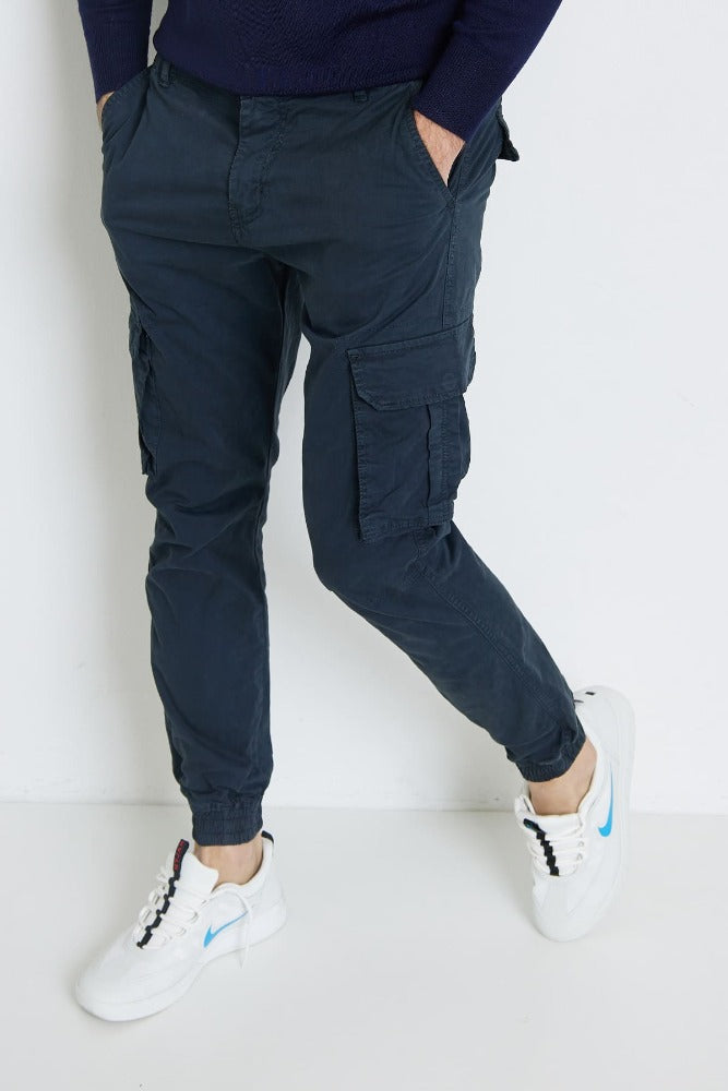 pantalon cargo bleu marine homme ilannfive