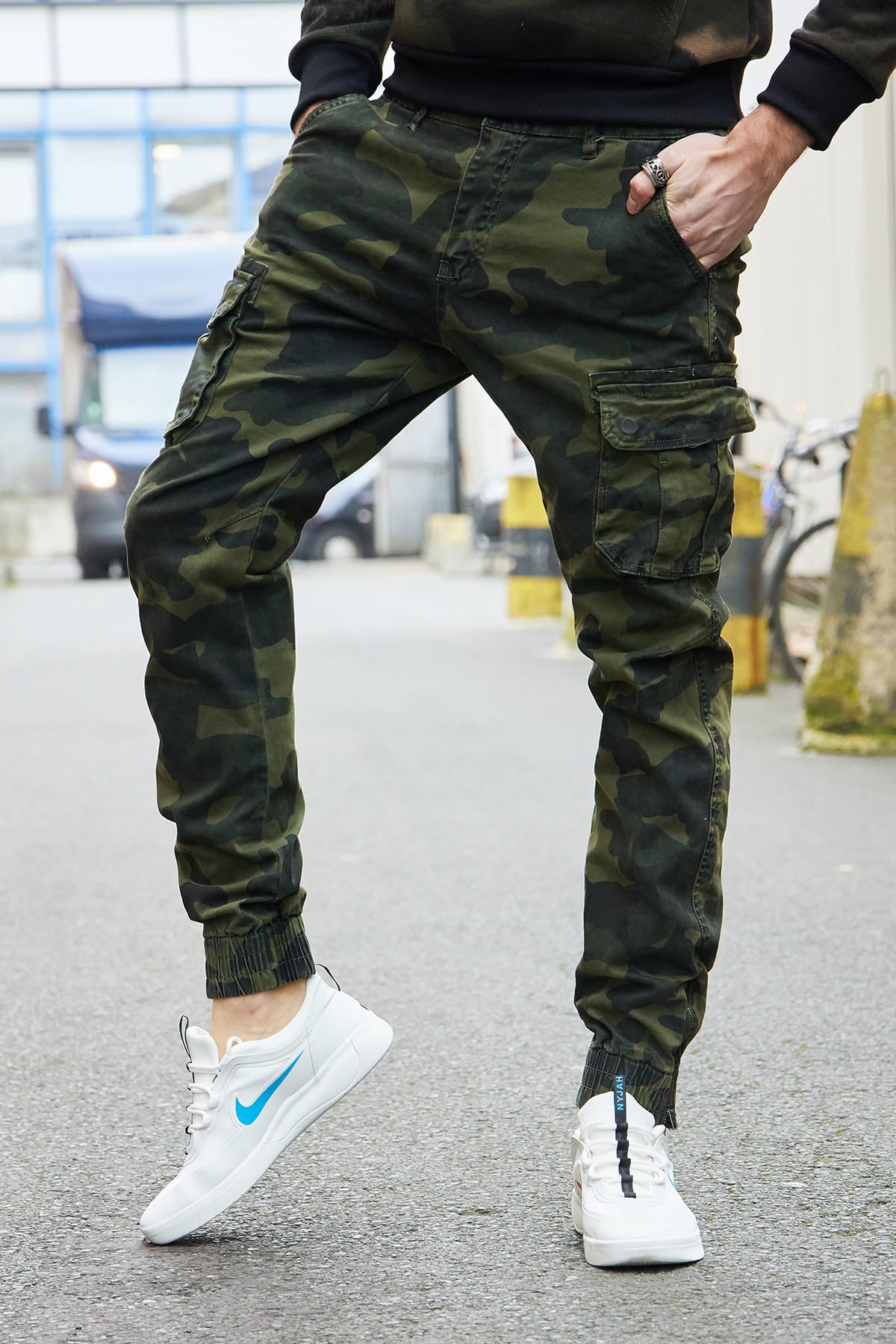 Pantalon cargo camouflage militaire stylé homme fashion