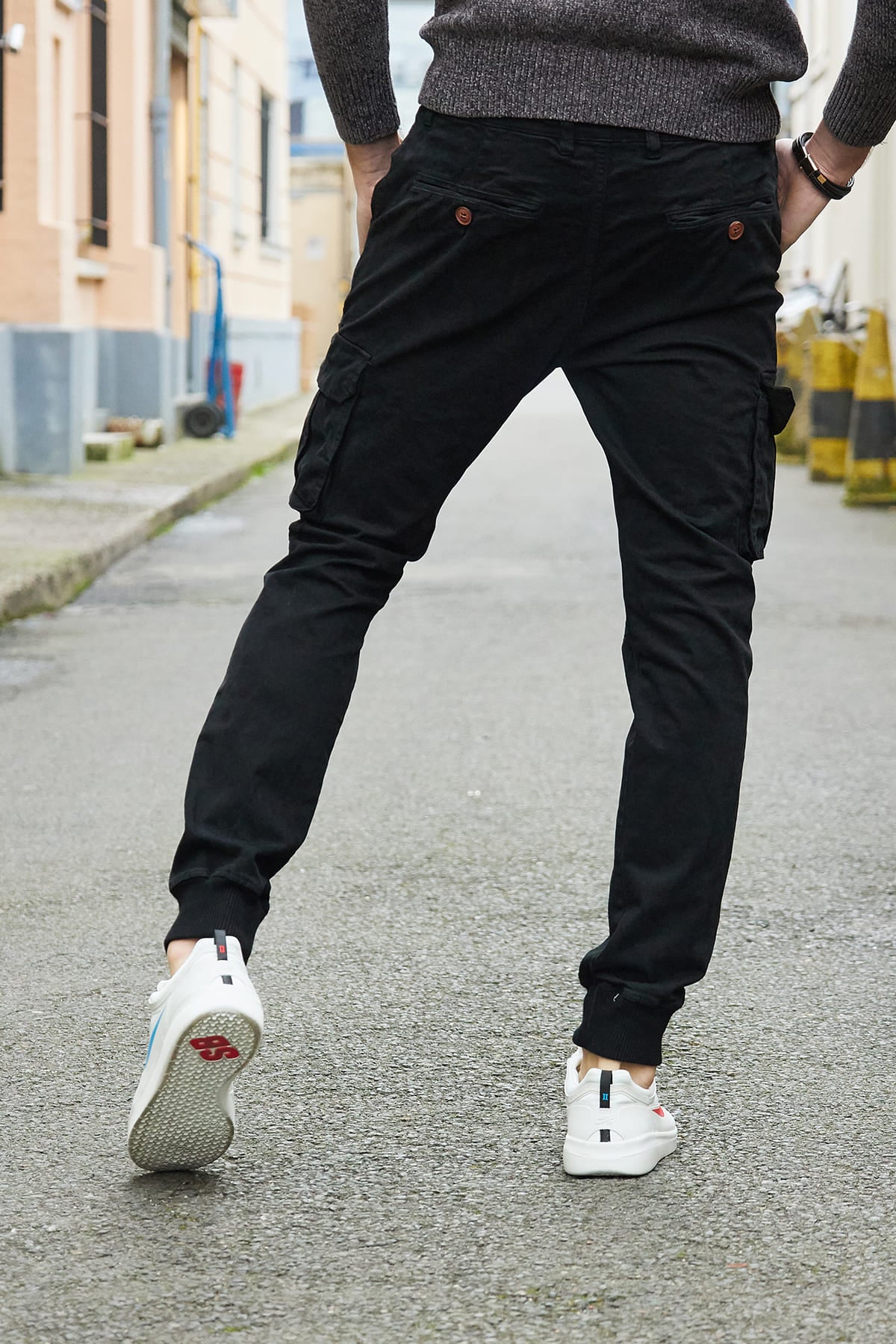 Cargo noir homme fashion