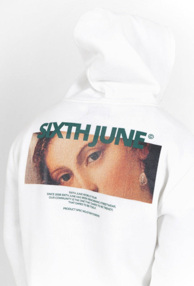 Sweat pull blanc homme sixth june