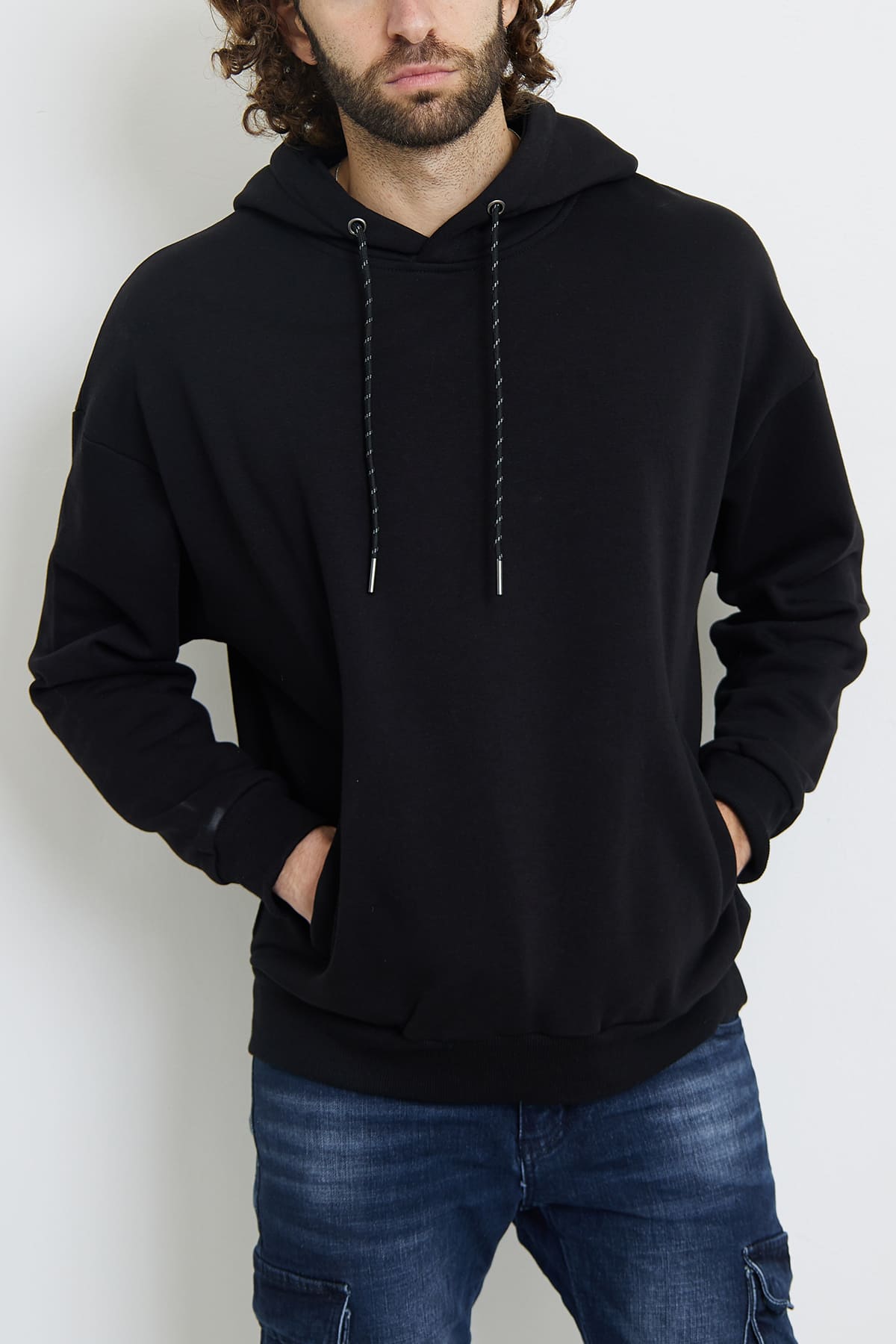 Sweat hoddie simple noir