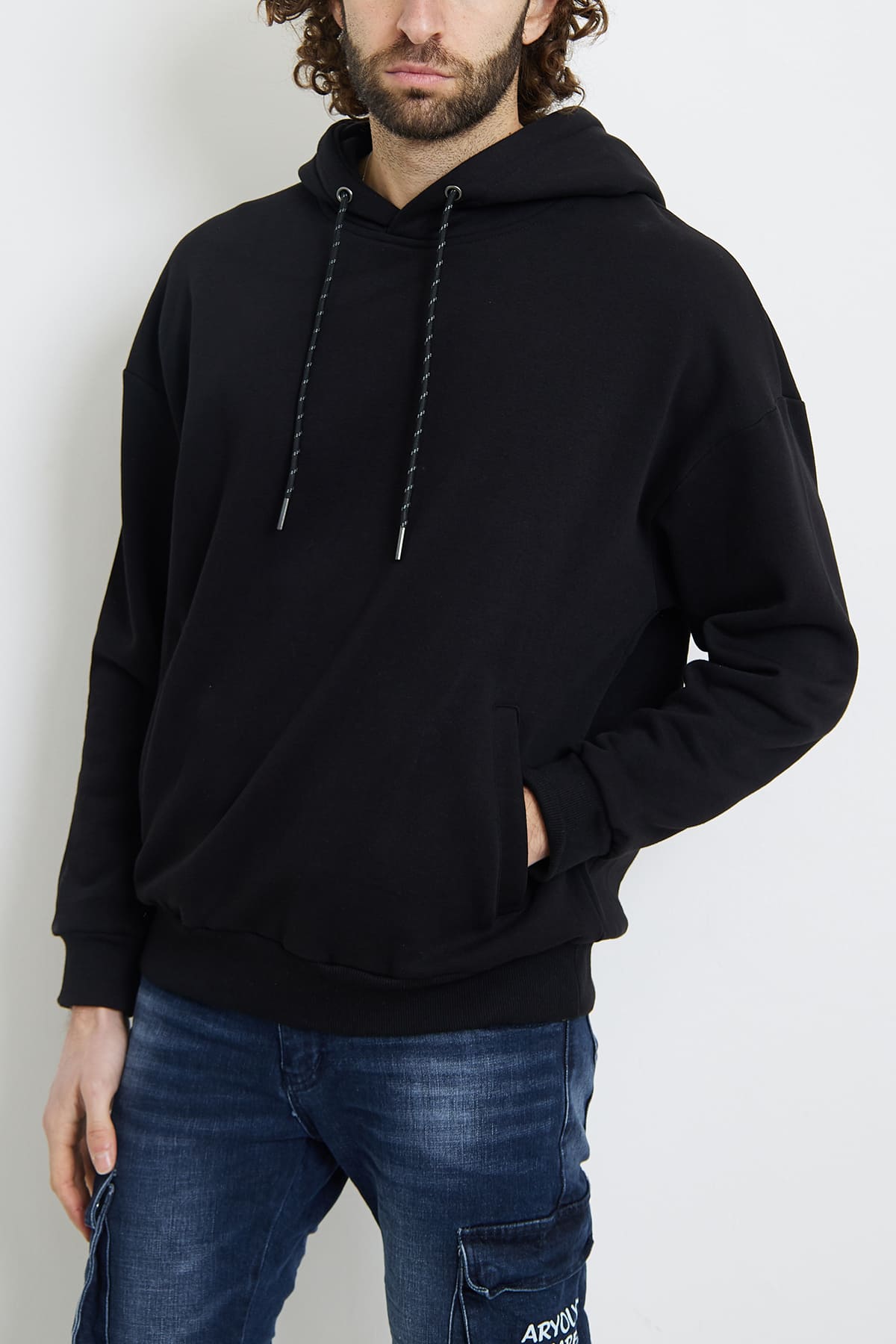 Sweat hoddie simple noir