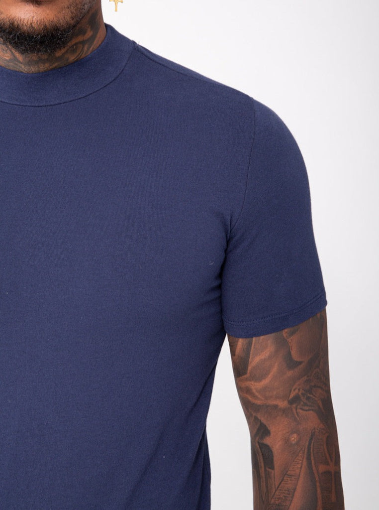 T-shirt slim manche courte bleu homme ilannfive